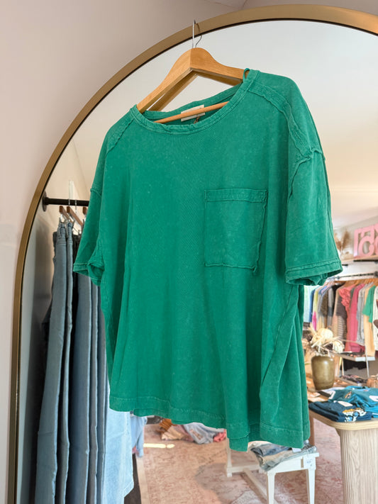 Plus Green Mineral Washed Tee