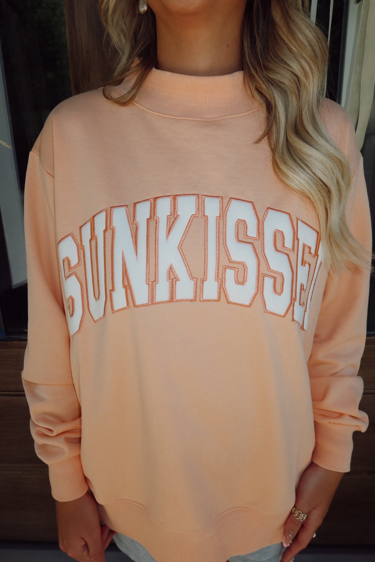 Orange Sunkissed Mockneck