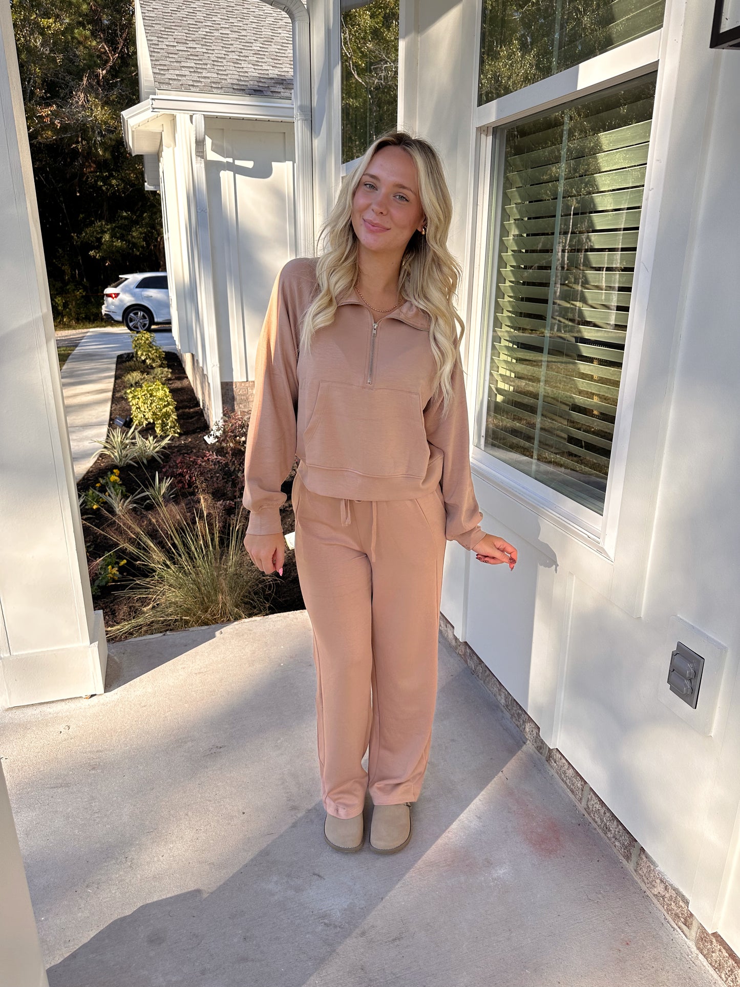 Dark Taupe Sweatpants Set