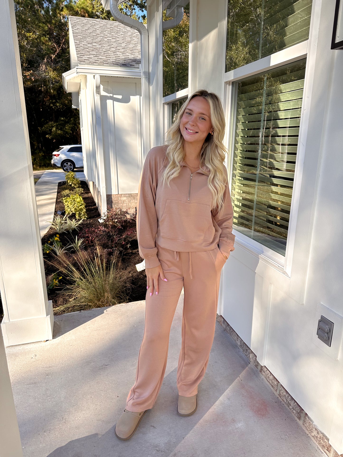 Dark Taupe Sweatpants Set