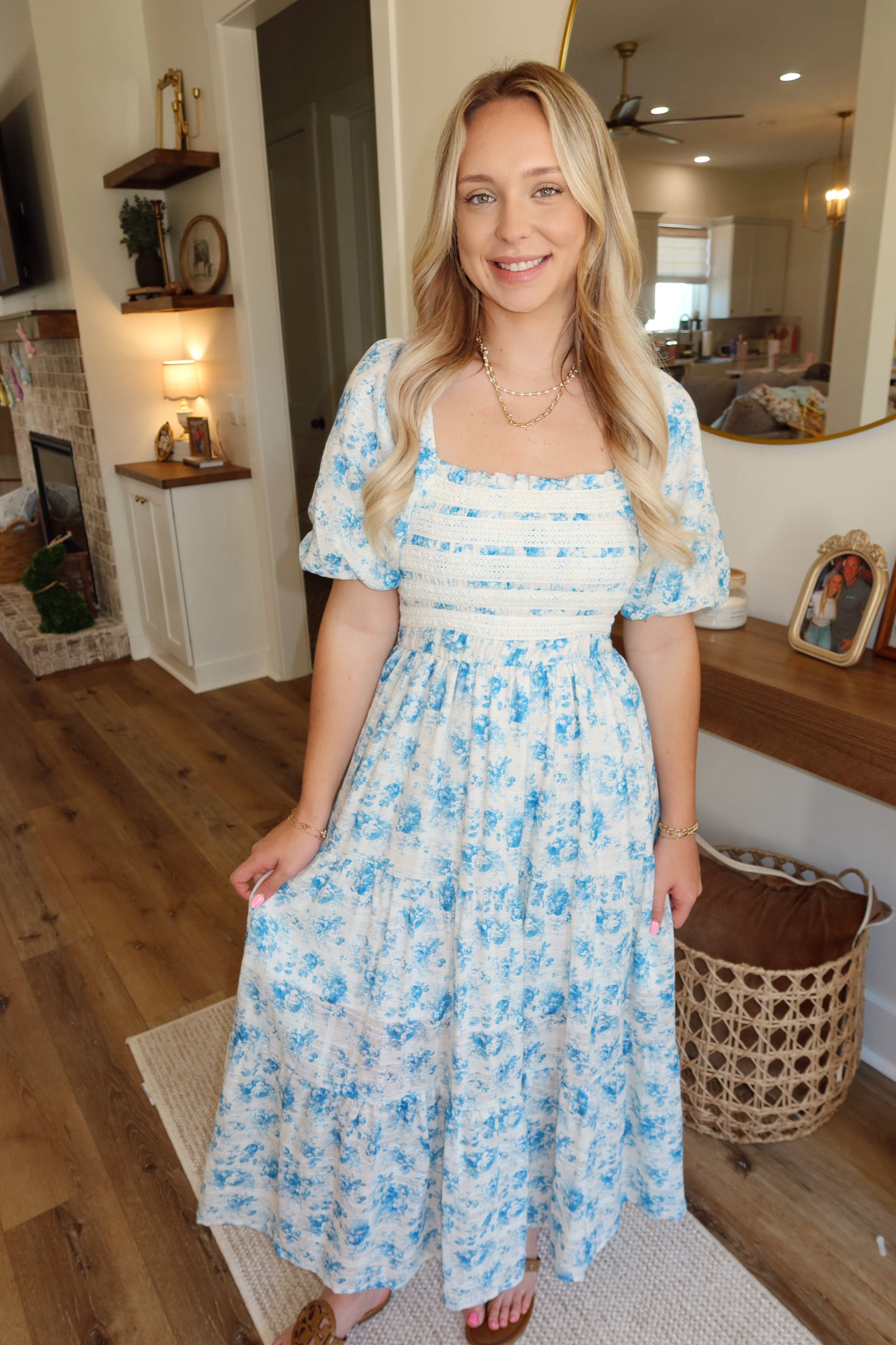 Blooming Blue Maxi Dress