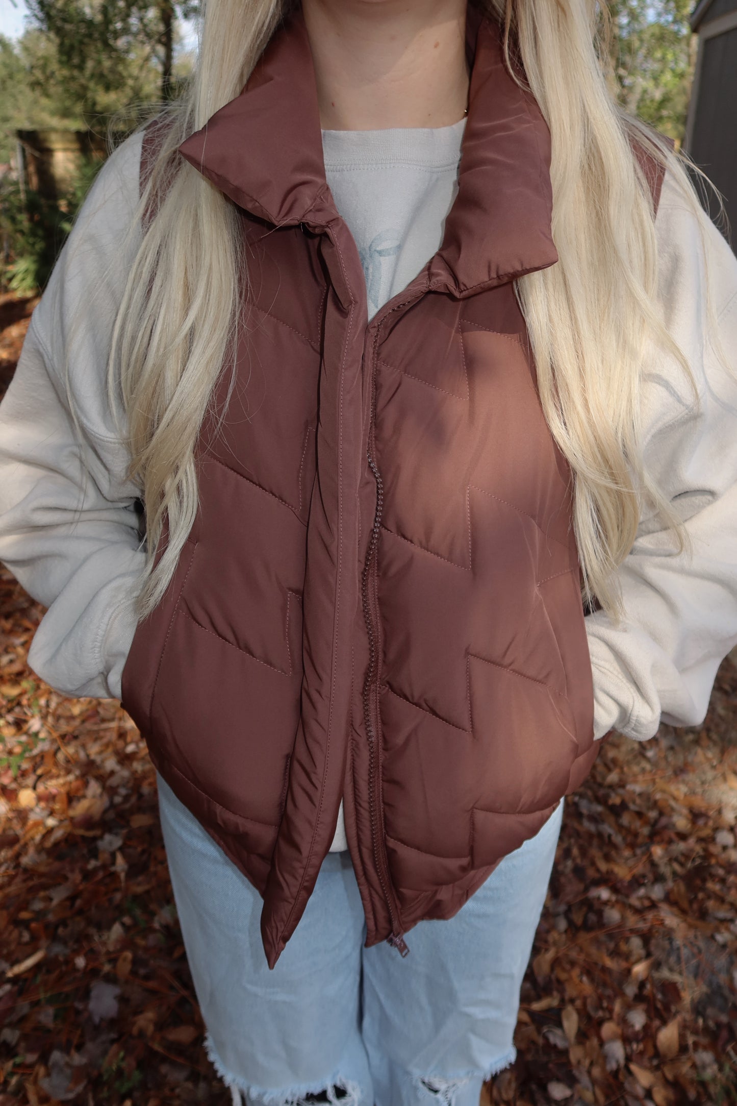 Chocolate Puffer Vest