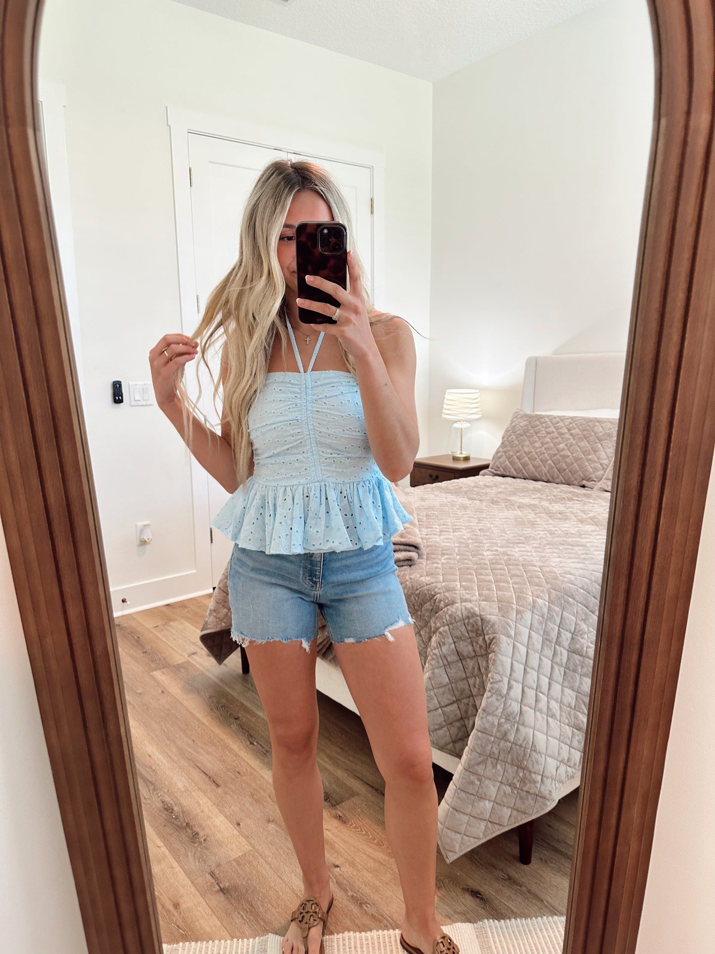 Sweet Sky Eyelet Top