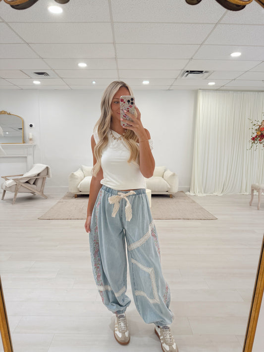 Wildflower Denim Pants