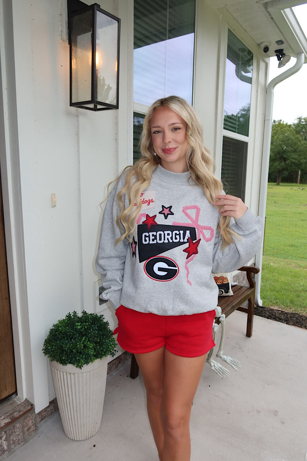 Red & Black Babe Mockneck
