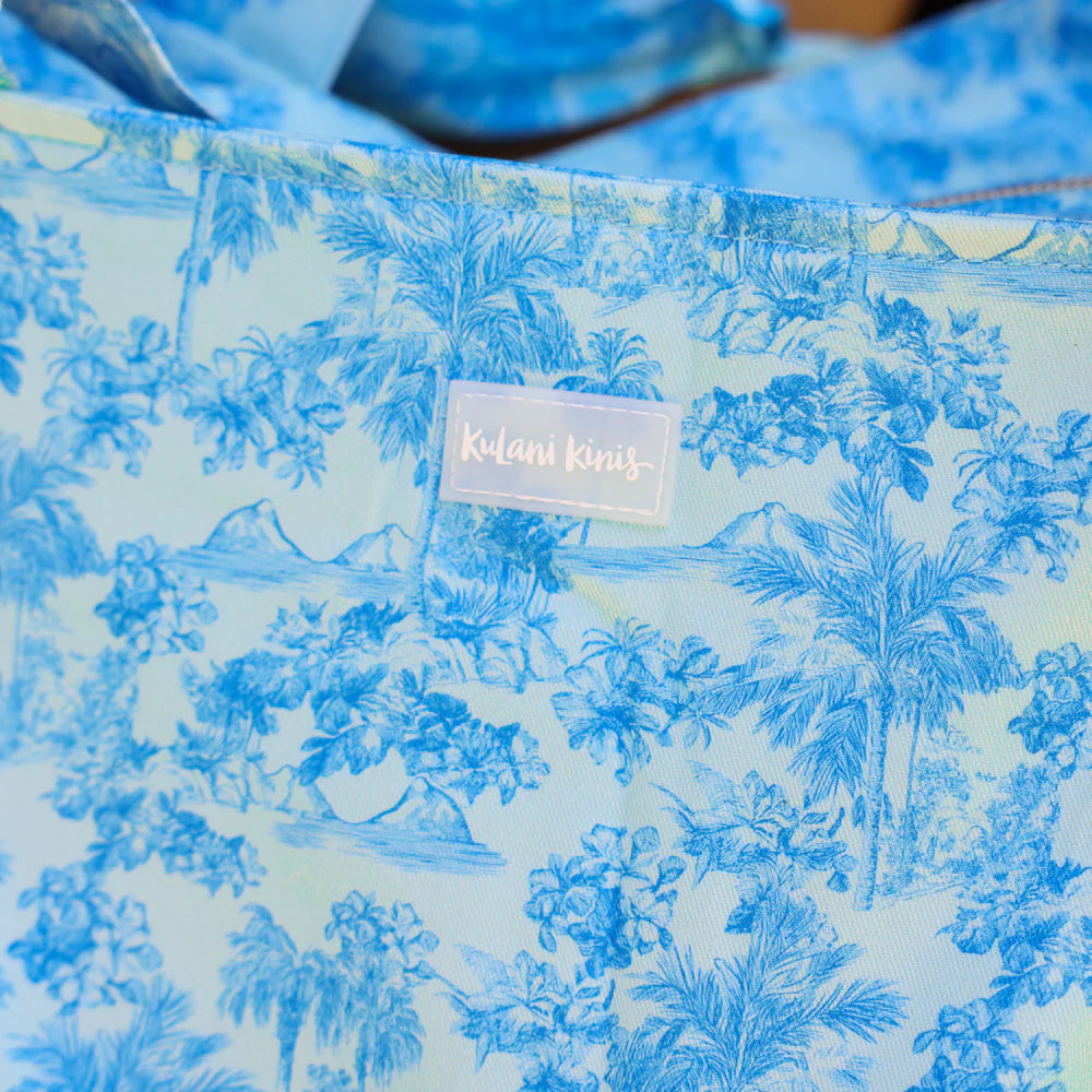 Blue Palm Beach Tote