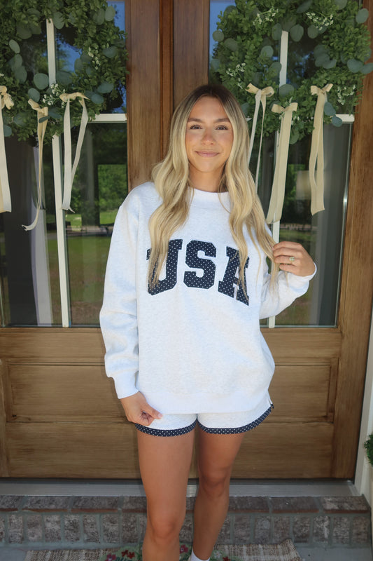 Polka Dot USA Mockneck
