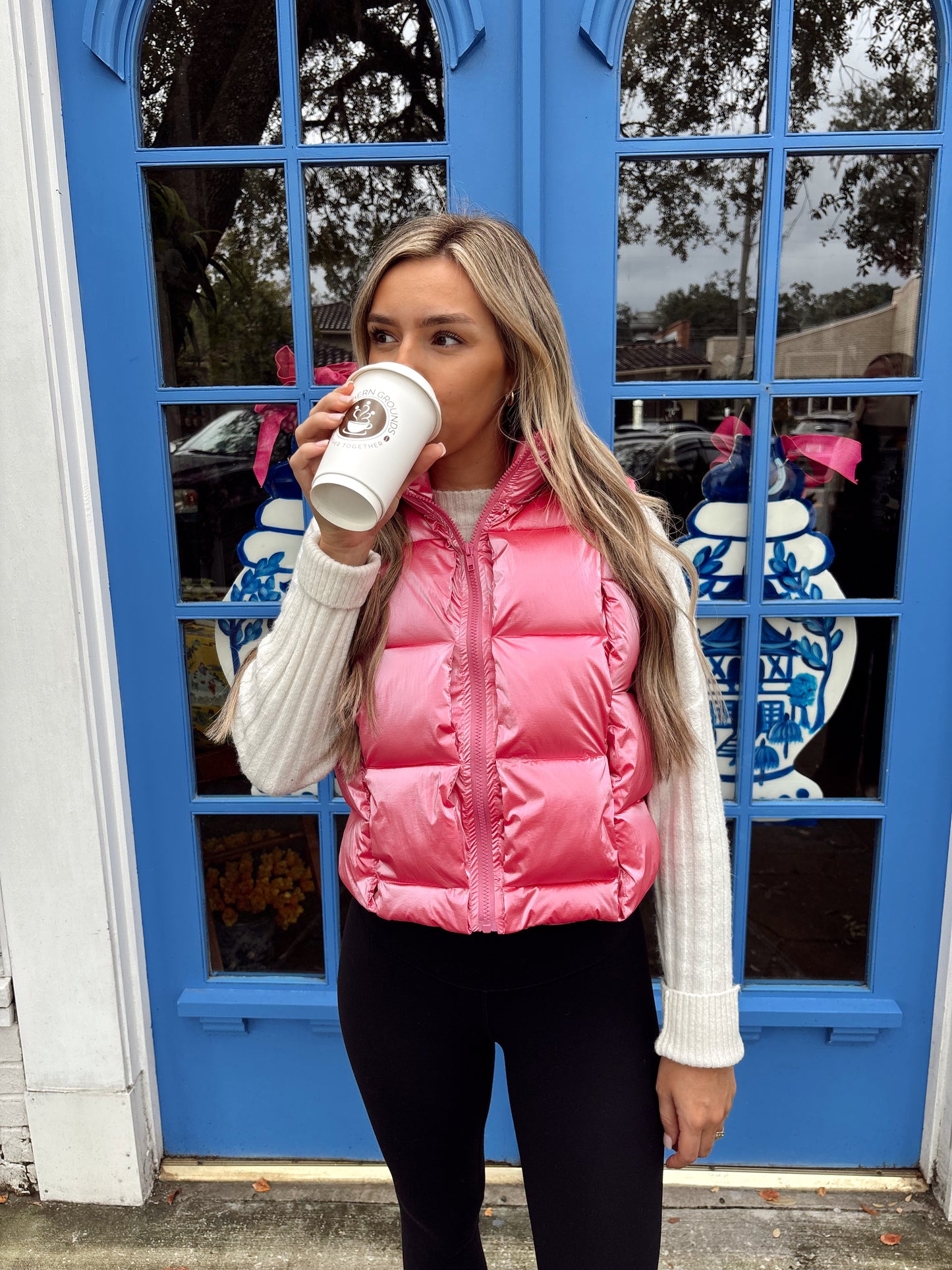 Pink Stardust Puffer Vest