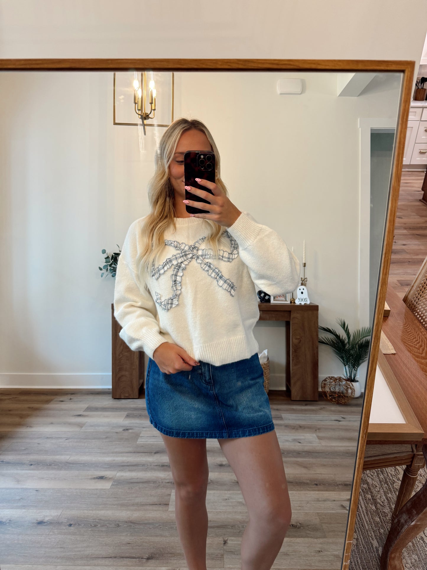 Medium Wash Denim Skirt