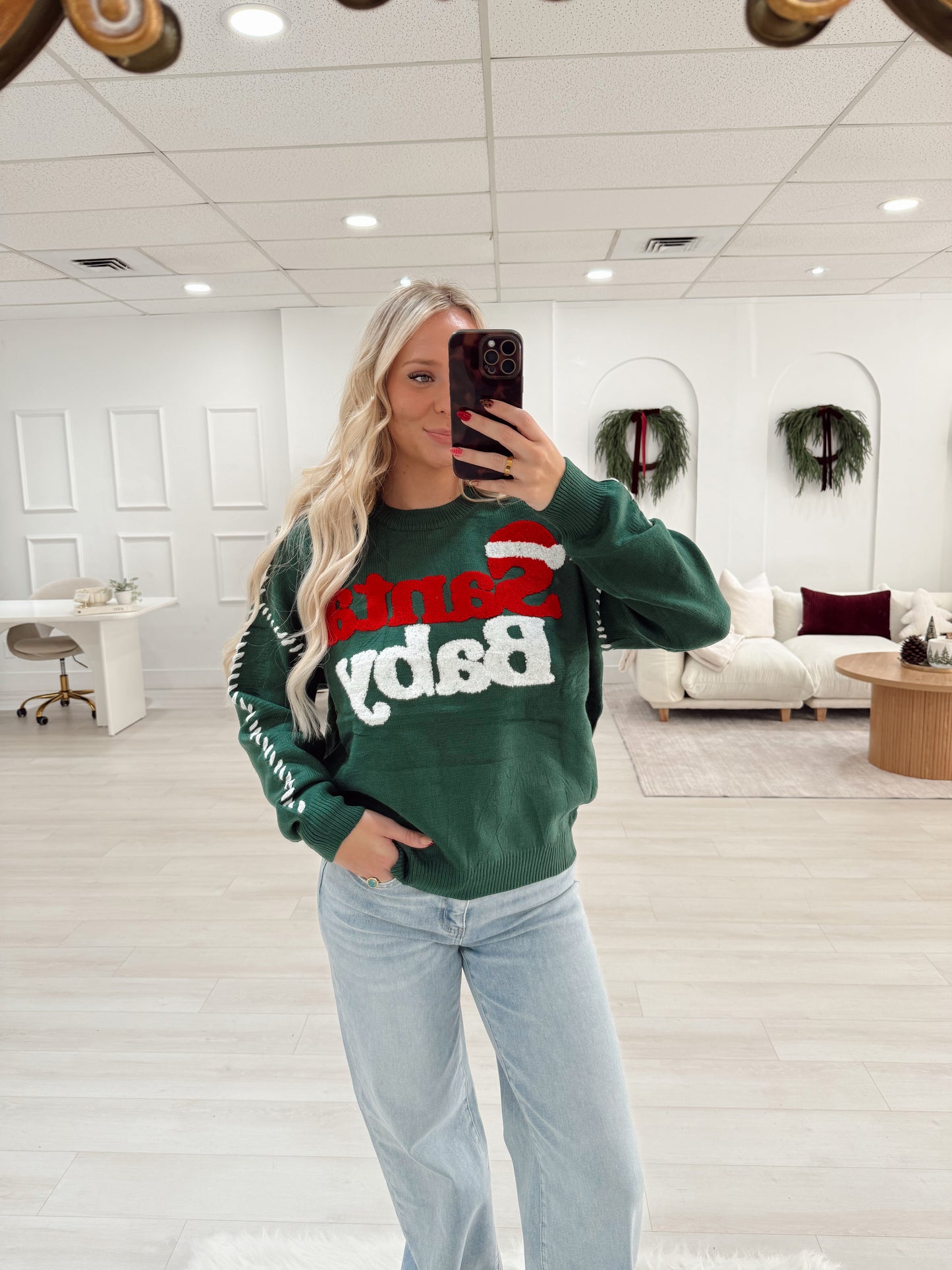 Santa Baby Sweater - Green