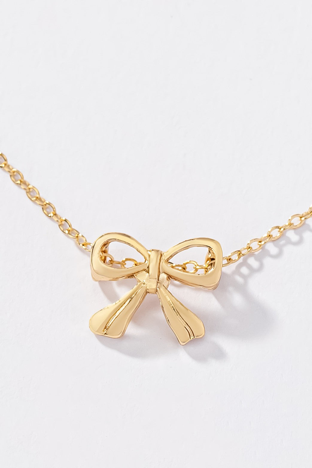 Gold Bow Necklace