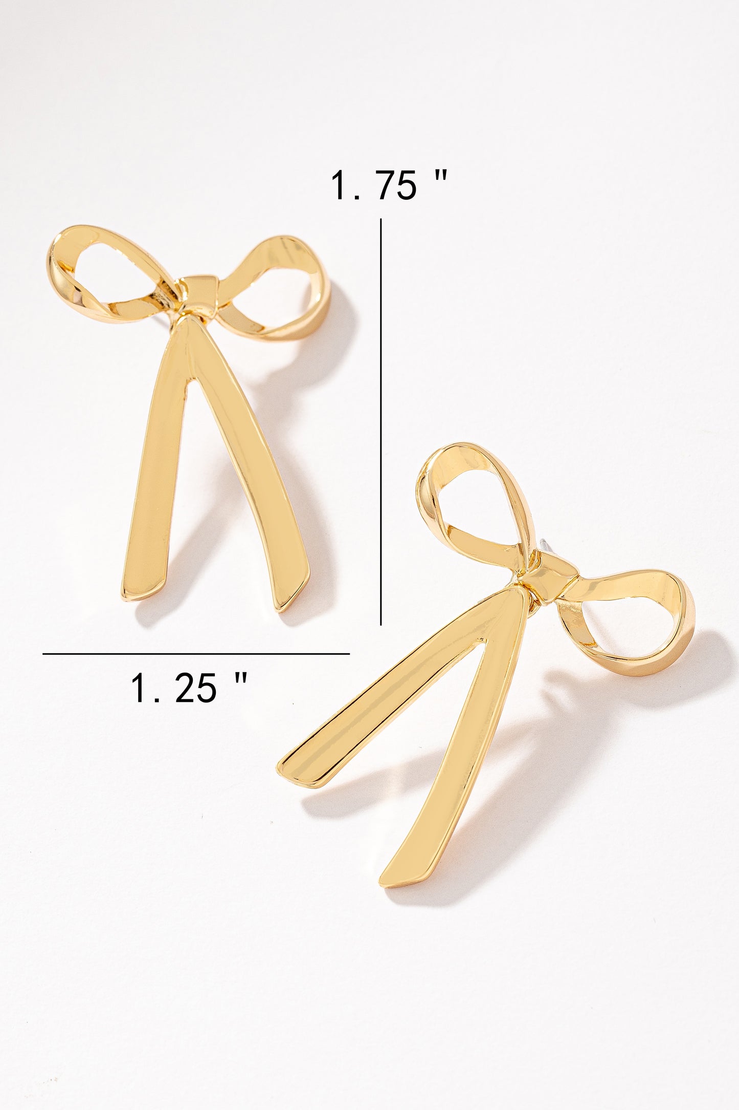 Gold/Silver Bow Tie Earrings