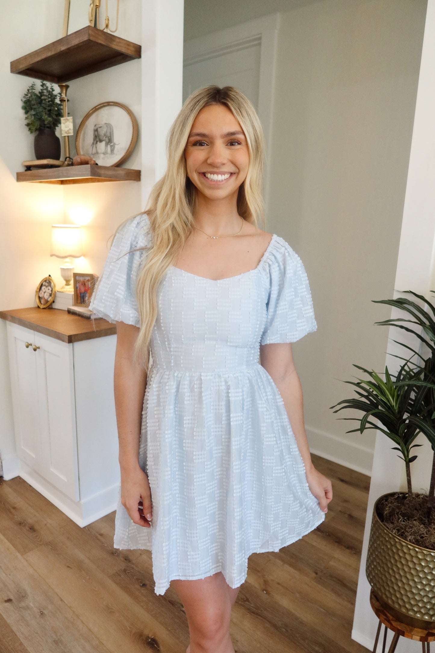 Heavenly Blue Mini Dress