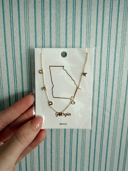 Georgia Lettered Necklace