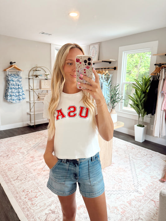 "USA" Graphic Baby Tee
