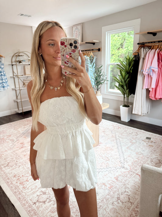 Ivory Bloom Short Set