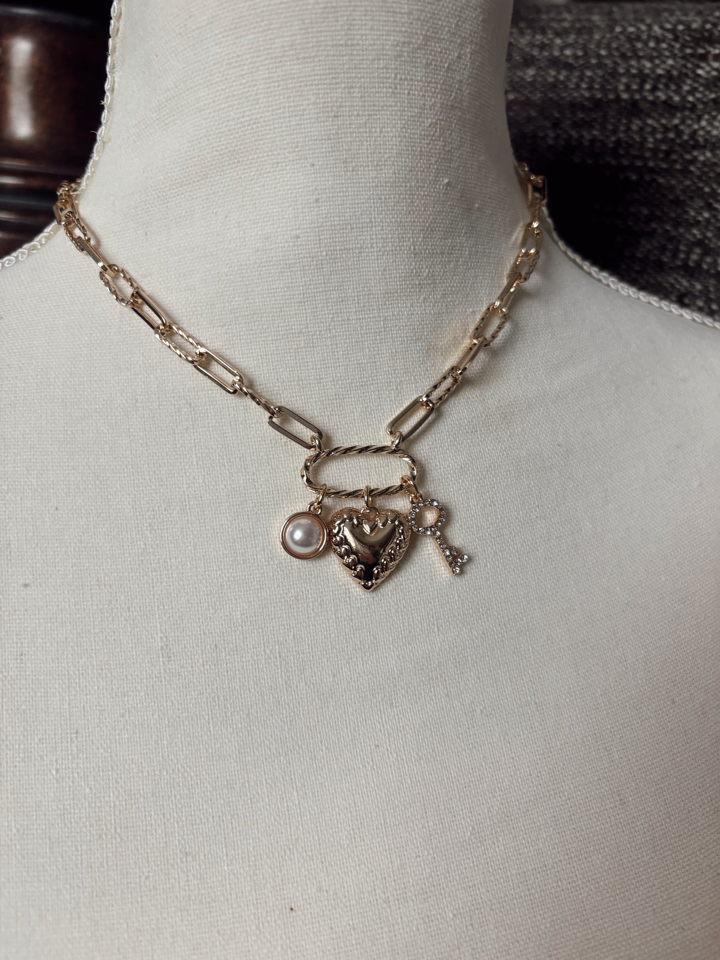 Key to My Heart Charm Necklace