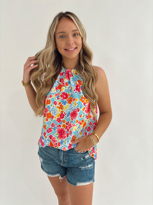 Chloe Floral Halter Top