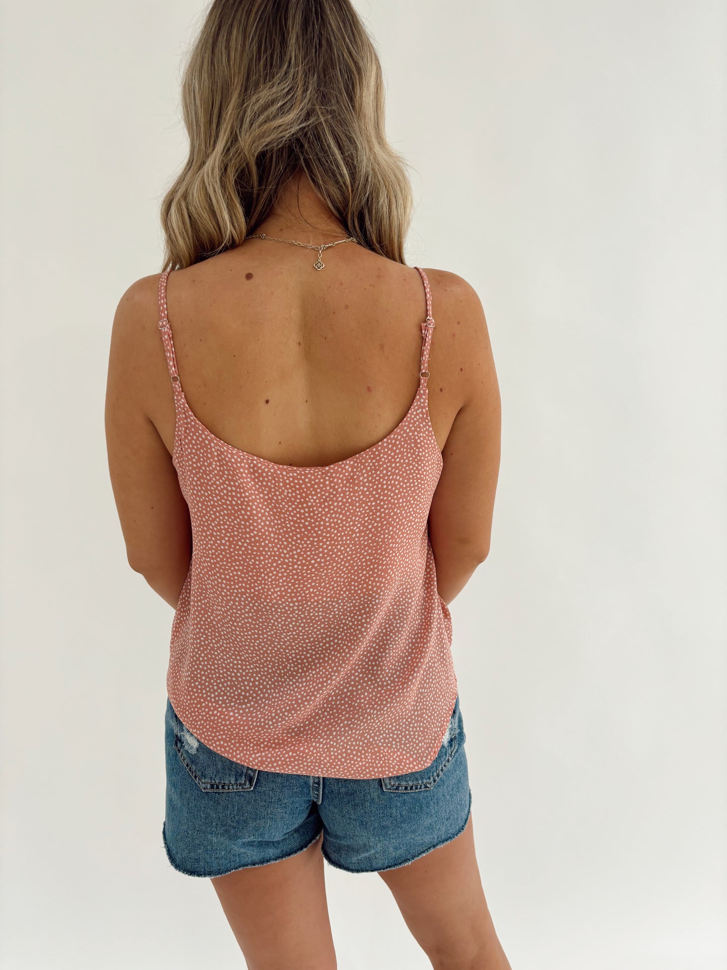 Pink Speckled Cami Top