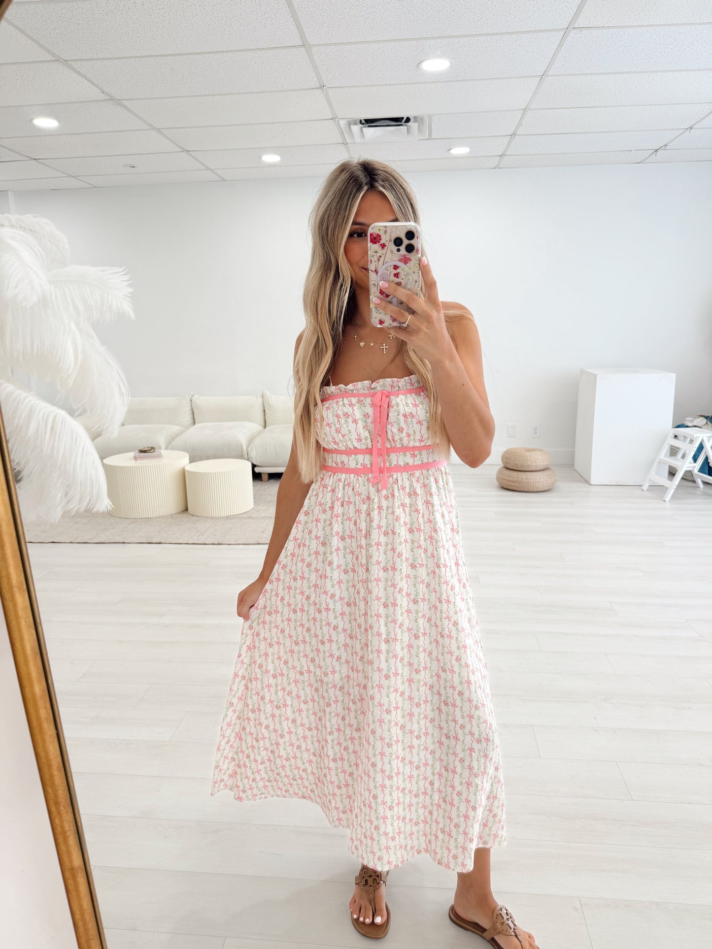 Bow & Bloom Midi Dress