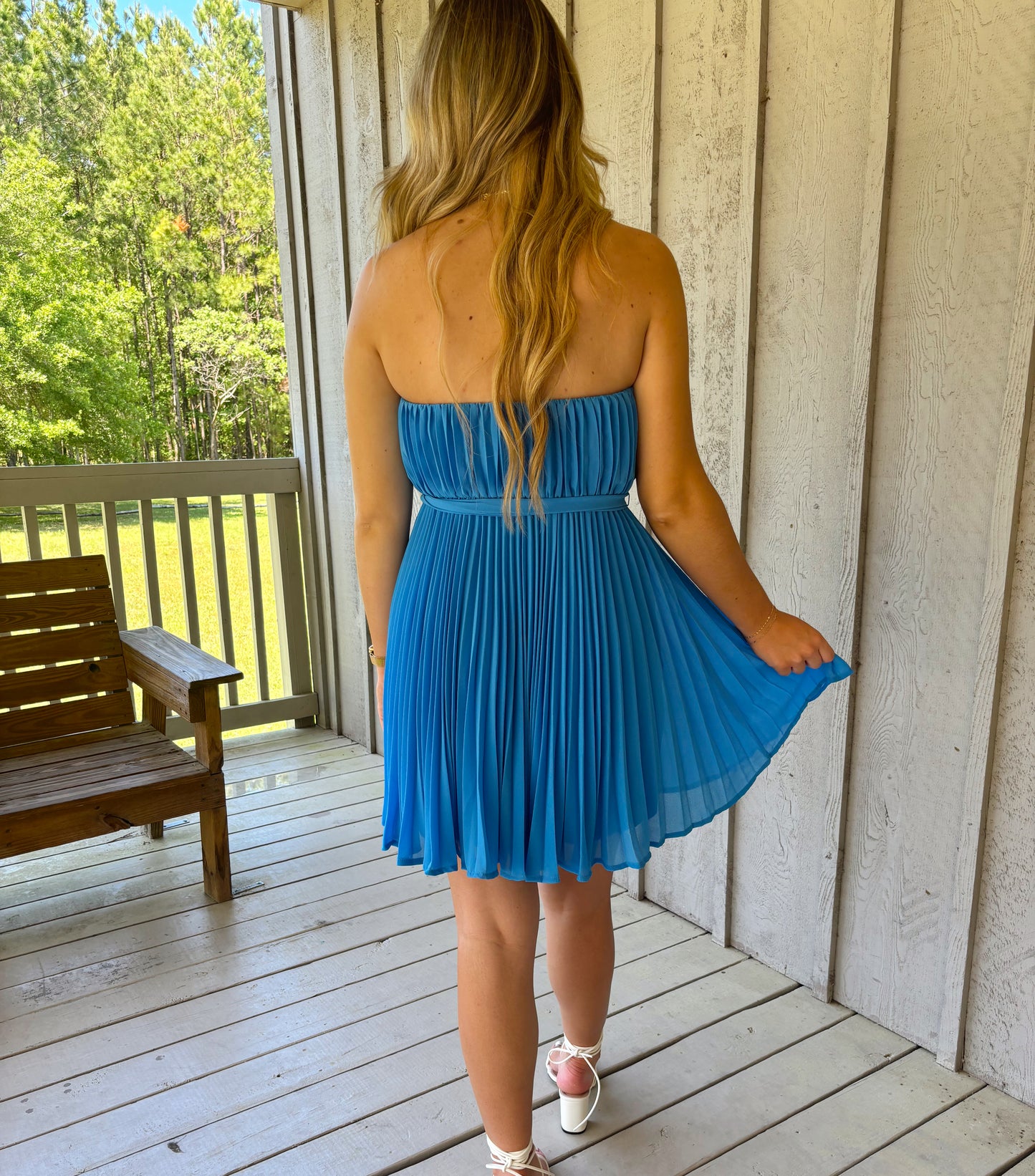 Royal Tube Pleated Mini Dress