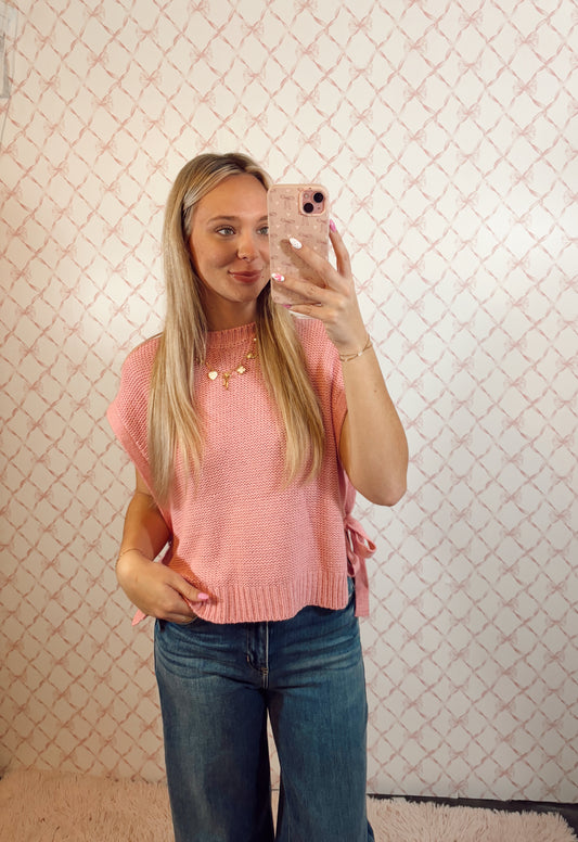 Bubblegum Pink Sweater Top