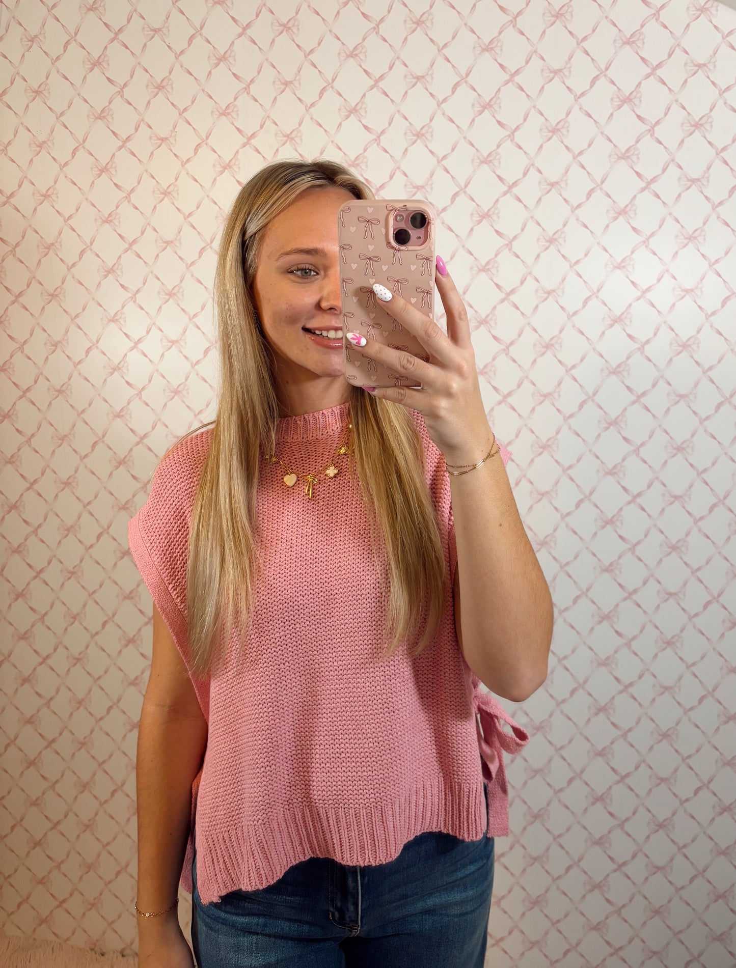 Bubblegum Pink Sweater Top