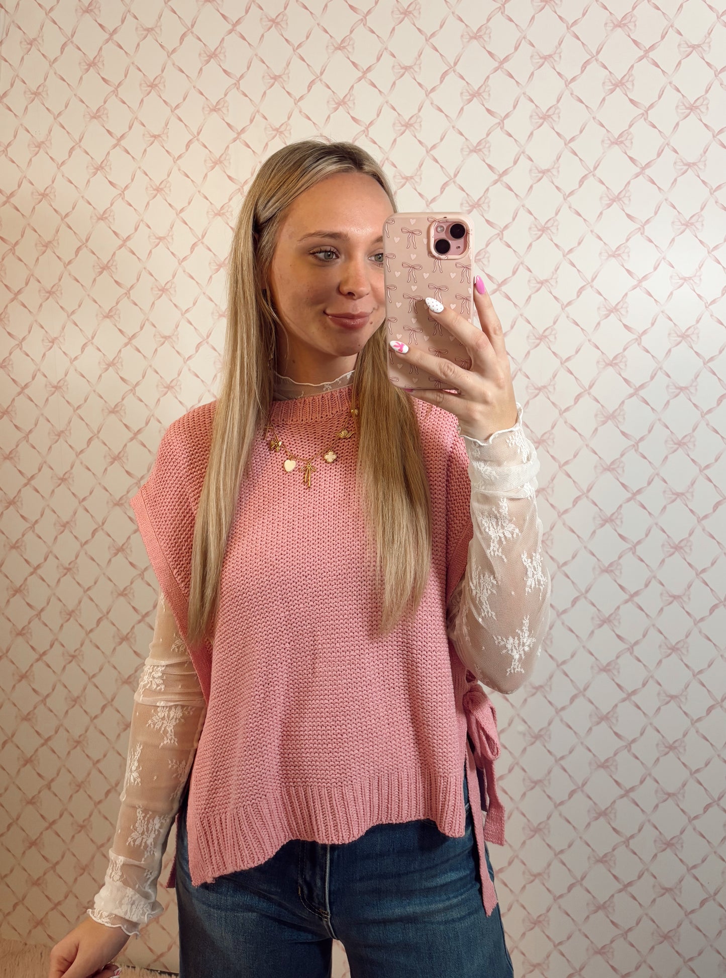 Bubblegum Pink Sweater Top