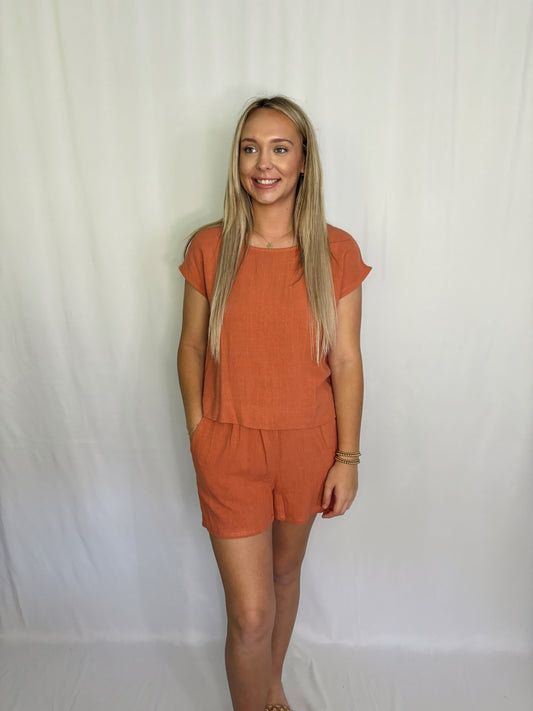 Dust Orange Short Set