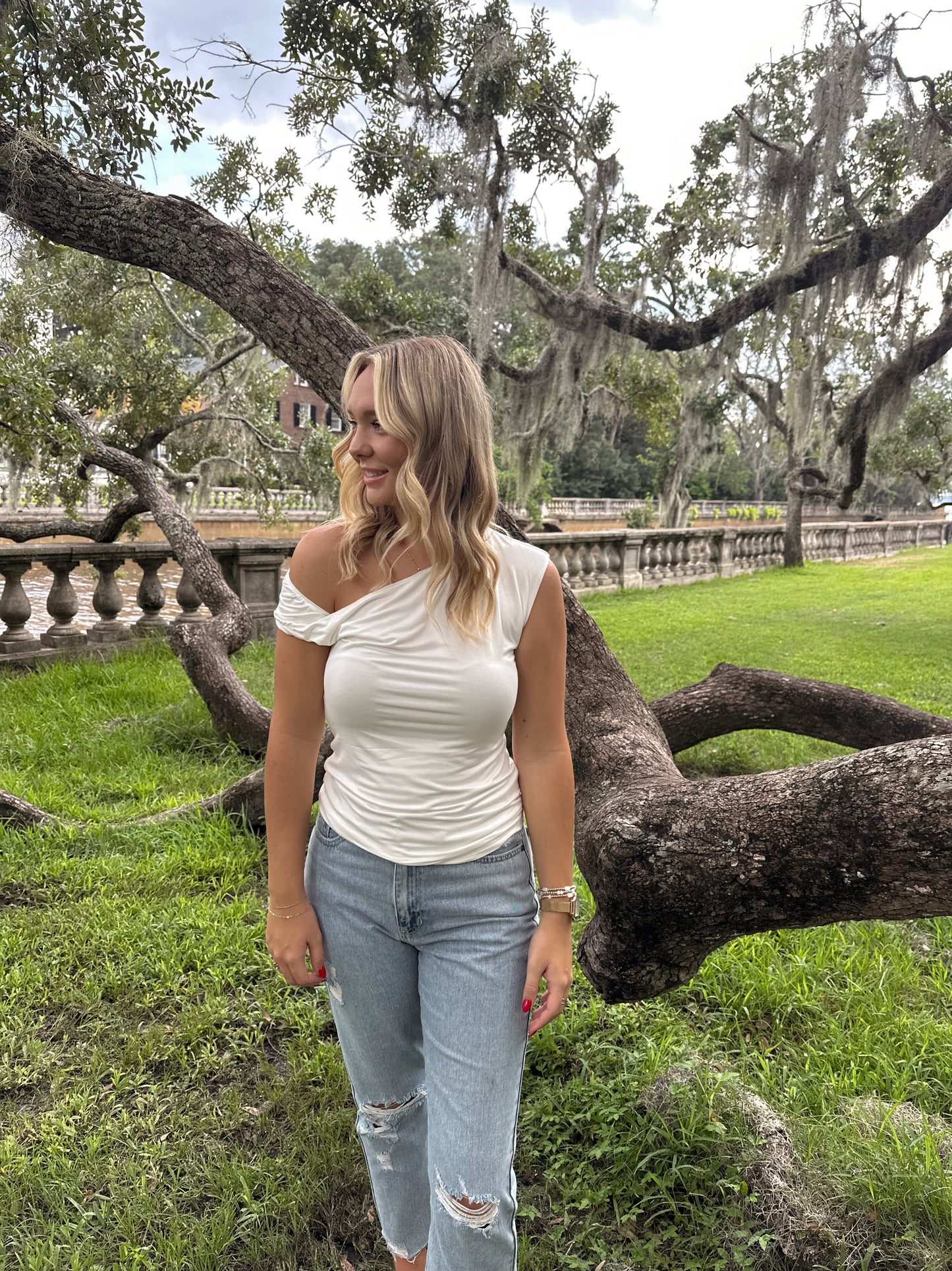 Asymmetrical Top - White