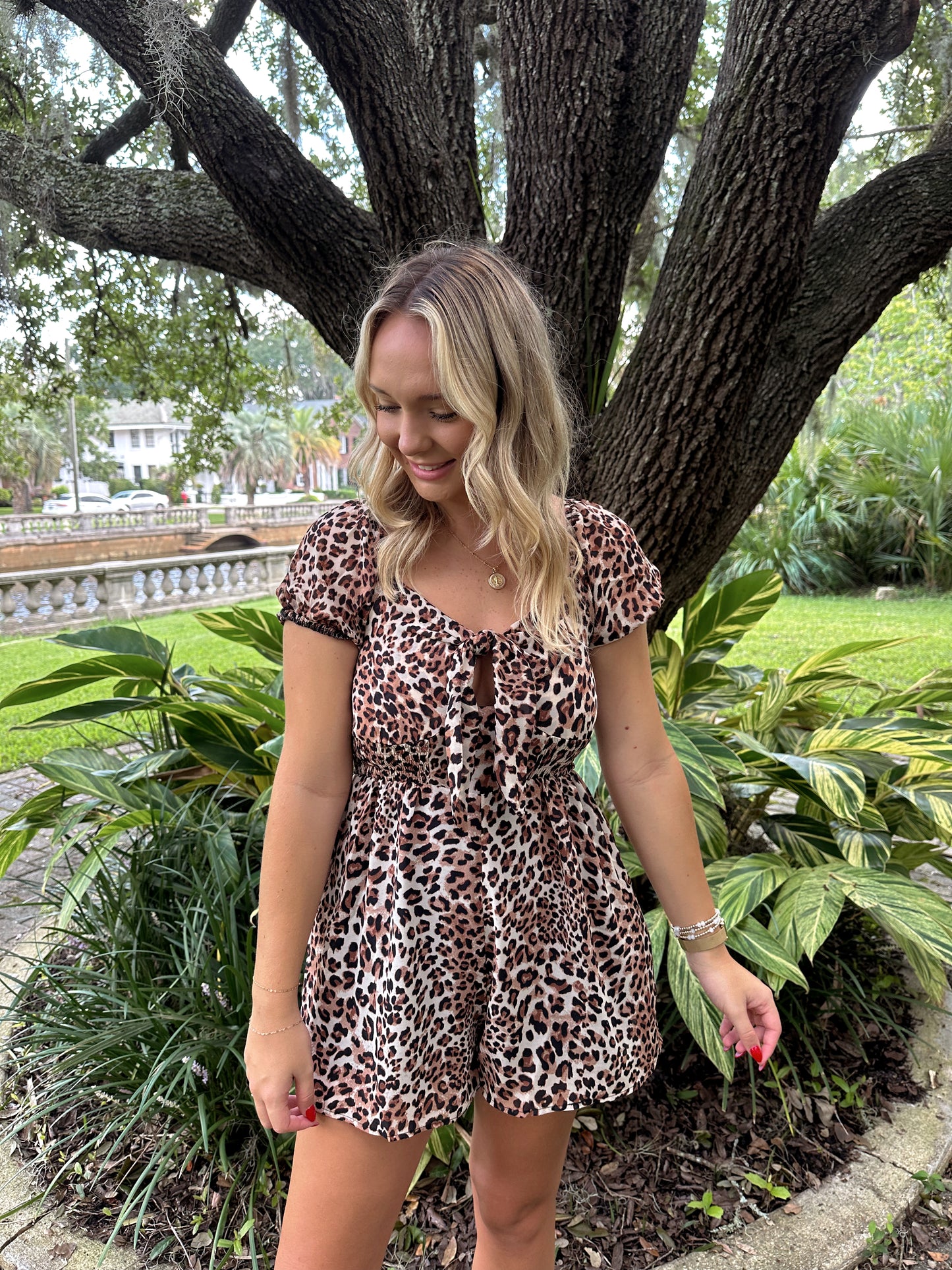 Cheetah Print Romper