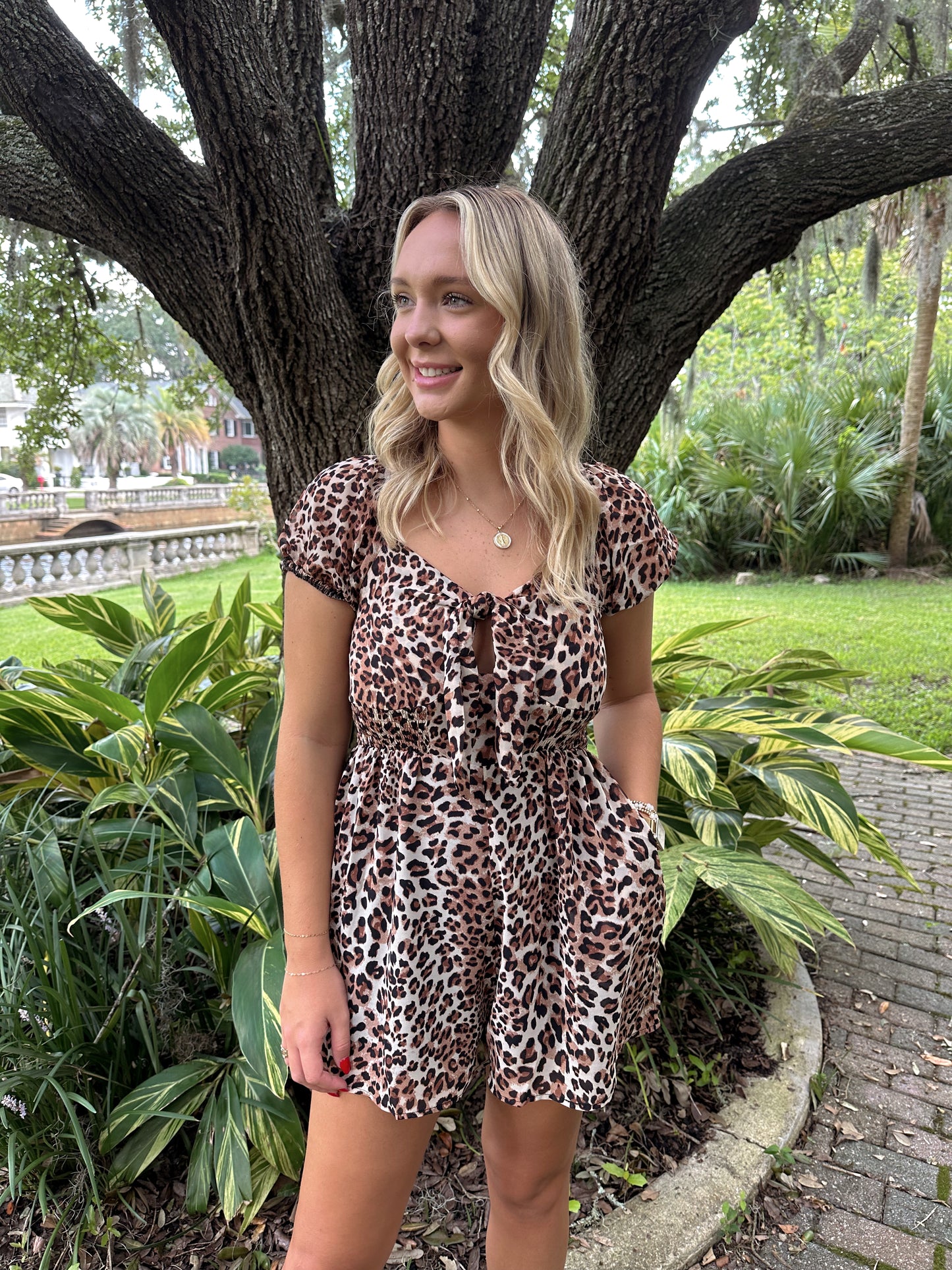 Cheetah Print Romper