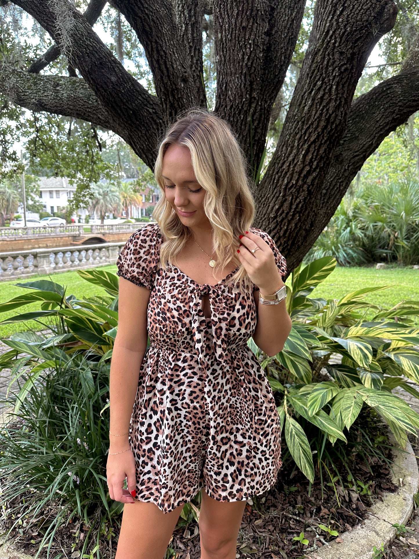 Cheetah Print Romper