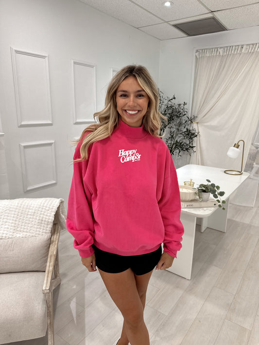 Hot Pink Happy Camp3r Mockneck