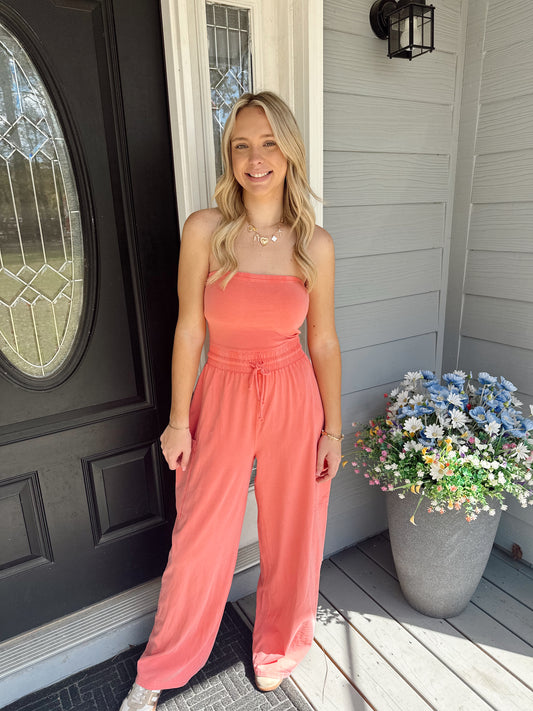 Coral Josie Jumpsuit