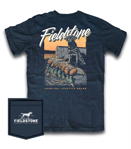 Navy Laid Out Tee | Fieldstone