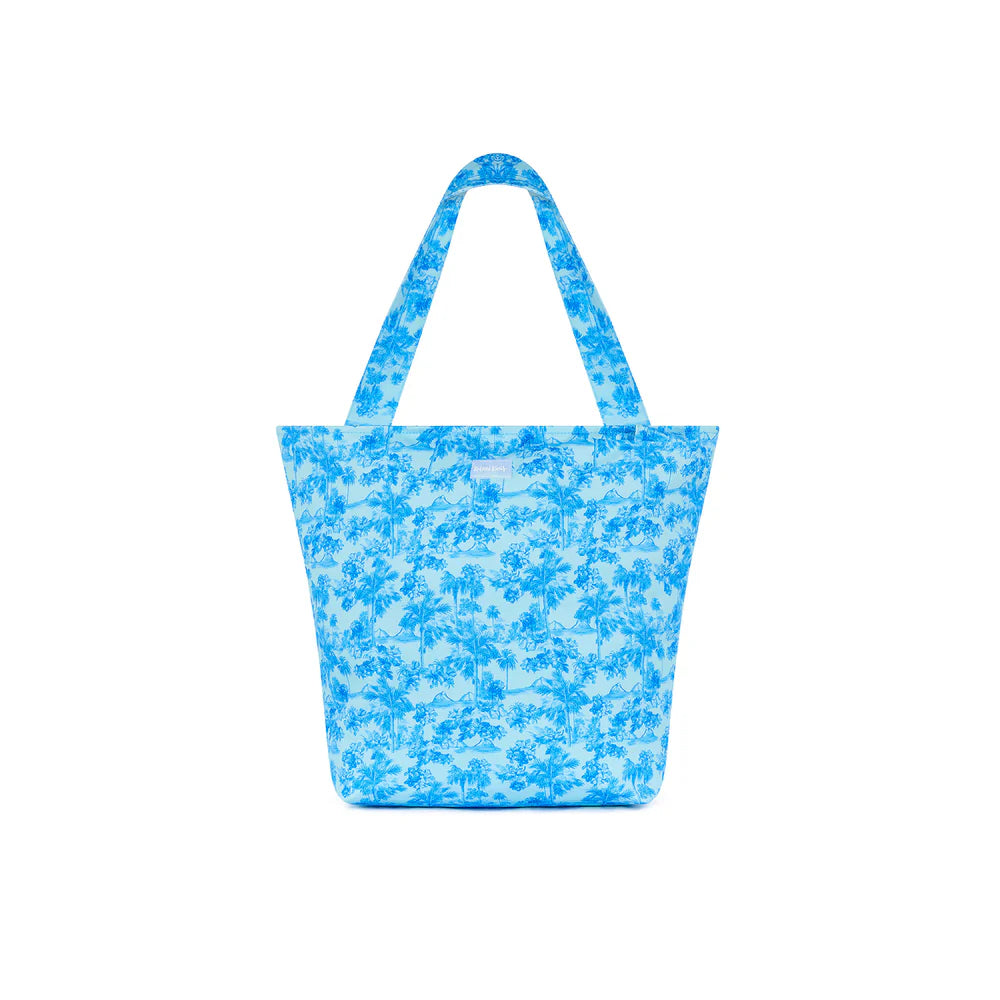 Blue Palm Beach Tote